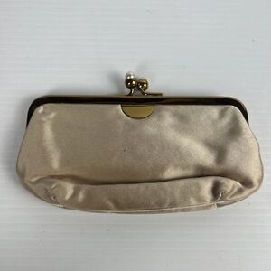 Vintage Morris Moskowitz Crochet / Woven Clutch Purse Ivory Color.